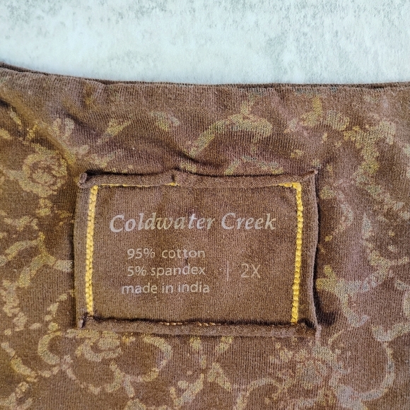 Coldwater Creek Floral Sequin Top Short Sleeve Casual Fairy Plus Size 2X - Picture 5 of 10